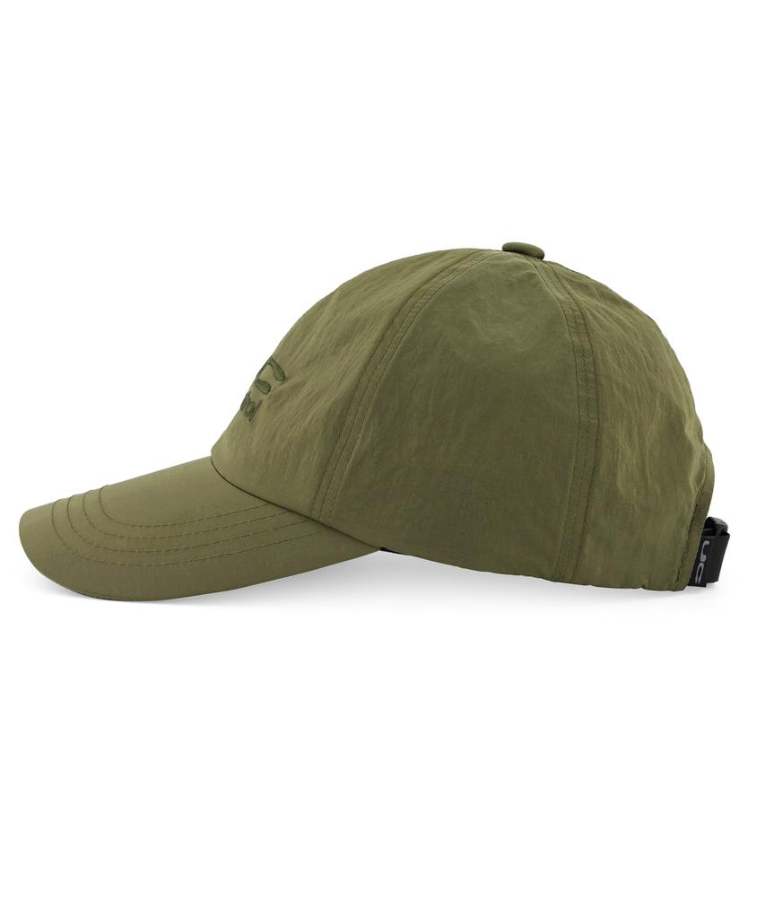 Eondeokeonteulol Summer Nylon Long Brim Soft Top Deep Logo Ball Cap Unisex Baseball Cap Uc Duplex / Nylon B B / Olive