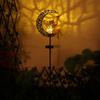 Moon & Fairy Garden Solar Stake Light Waterproof Fairy Moon Solar Garden Light Housewarming Ornament for Patio Lawn Yard Pathway