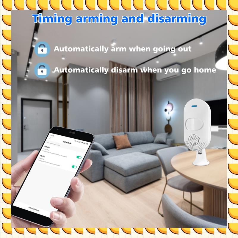 

BAAU Wifi Sound And Light Alarm Infrared Detector PIR Motion Alarm Sensor Smart TUYA APP Remote Notification Security System