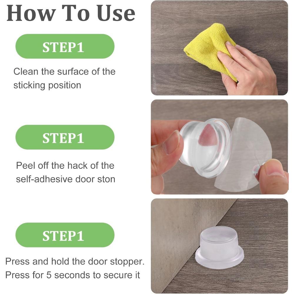 Door Stopper Silicone Handle Bumpers Self Adhesive Mute Anti-Shock Protection Porte Pad Home Improvement Wall Protector Pad