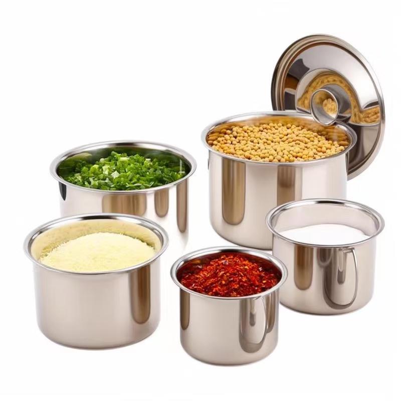 BumanChun 304 Stainless Steel Seasoning Jar with Lid