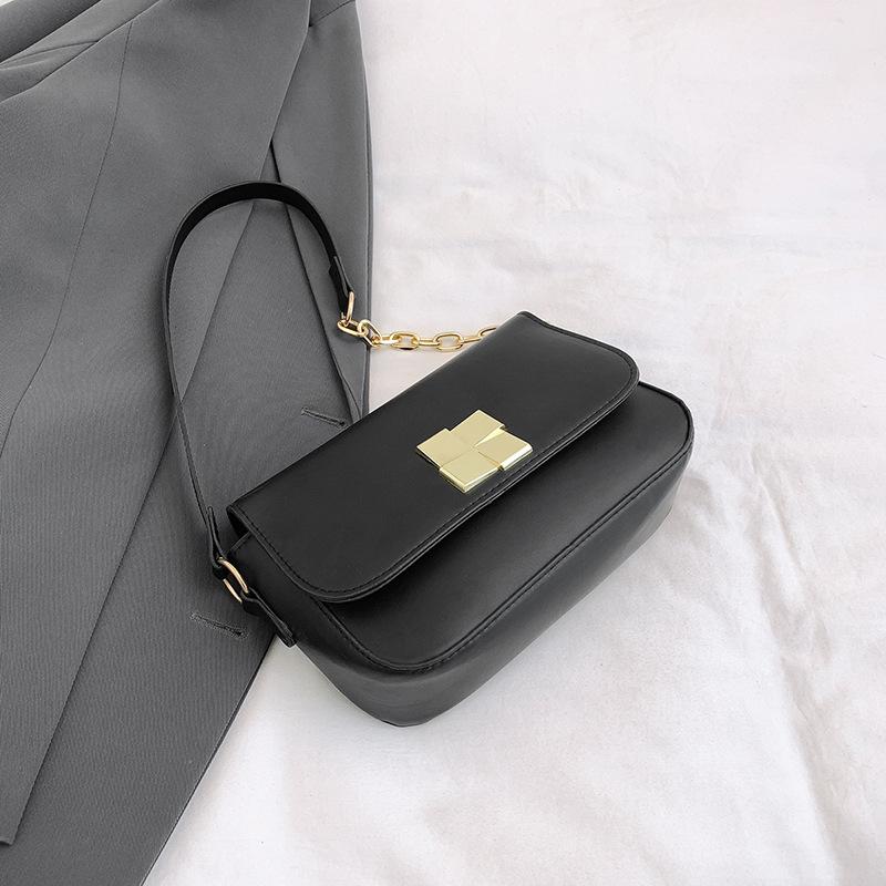 This Year 2025 New High-value Popular Bag Fashion Lock Small Square Bag Shoulder Crossbody Versatile Exquisite Small Bag
