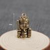 Antique Copper God of Wealth Keychain Pendant - Car or Desktop Ornament