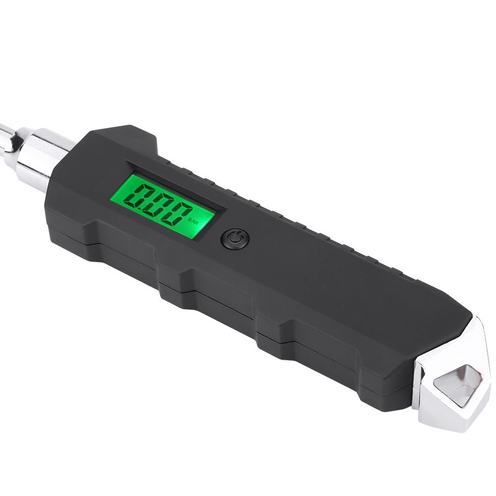 Stainless Steel Dual Head Portable Digital Tire Pressure Gauge 200PSI for Car Truck Motorcycle