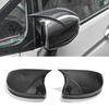For Honda CITY GM6 2014- Car with Horn Rearview Mirror Cover Trim, Ballade Grace Black Carbon Fibre Side Mirror Covers  2015
