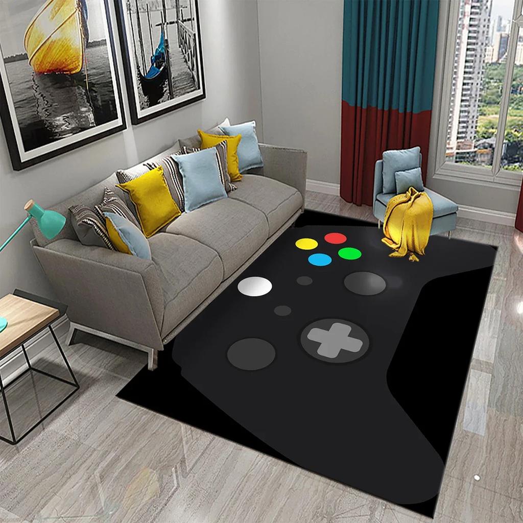 Anime Game Controller Children's Play Area Carpet Children's Game Floor Mat Cartoon 3D Pattern Living Room Decorative Carpet