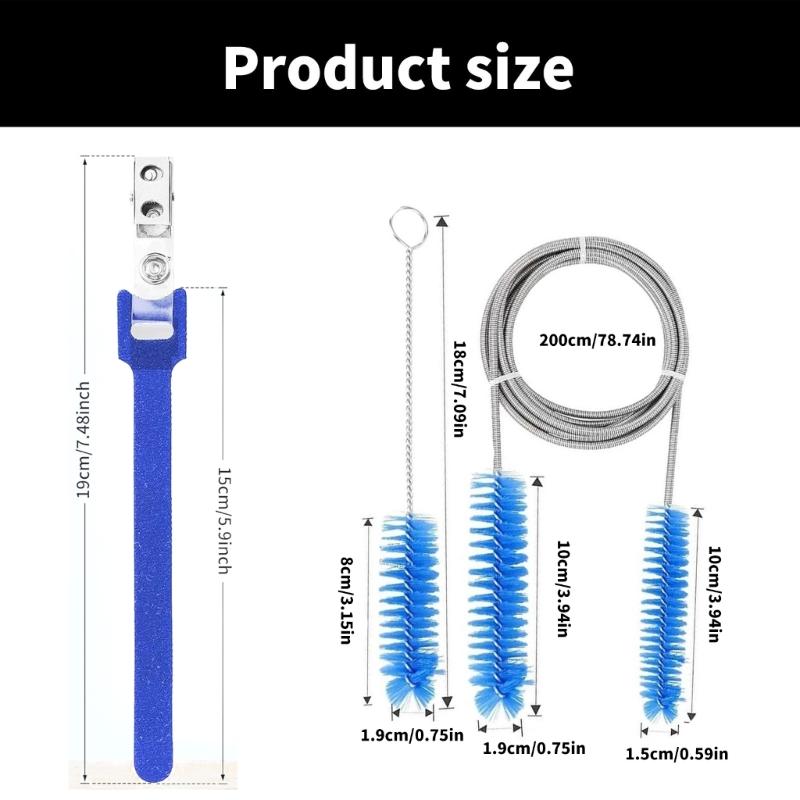 4PCS Ventilator Equipment Cleaning Kits with Long and Short Brushes for Enhancing Hygienes of Machine Tube Maintenance