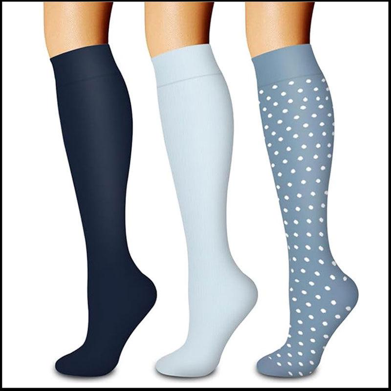 Compression Knee-high Socks Set for Running and Sports - Graduated Support, Multiple Pairs (3/4/6/8)