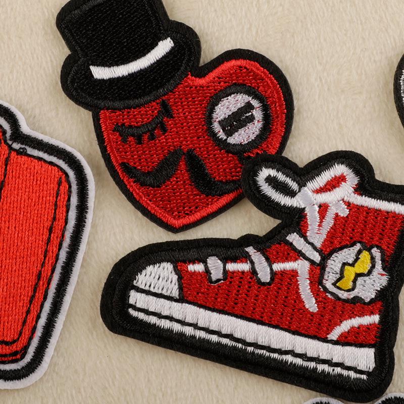 Cartoon Letter Embroidery Iron-On Patch for Shoes and Scrapbooks