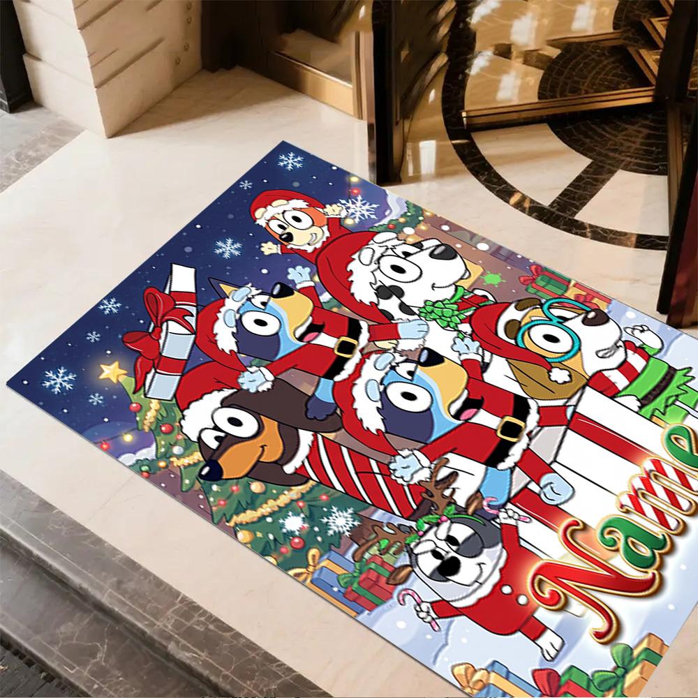 Halloween Costume Parade Customizable Name Floor Rug Office Rug Perfect for Kitchen Entryway Playrooms Study Room Anti-slip Rug Anime Office Decor