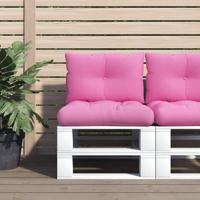 Vidaxl Pallet Cushions, 2 Pcs, Pink, Oxford Fabric