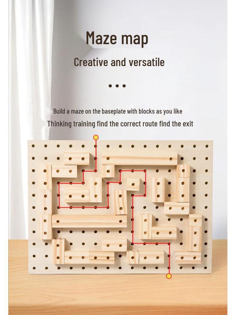 Educational Wooden Building Blocks for Kids – Creative Construction and Brain-Teasing Table Game