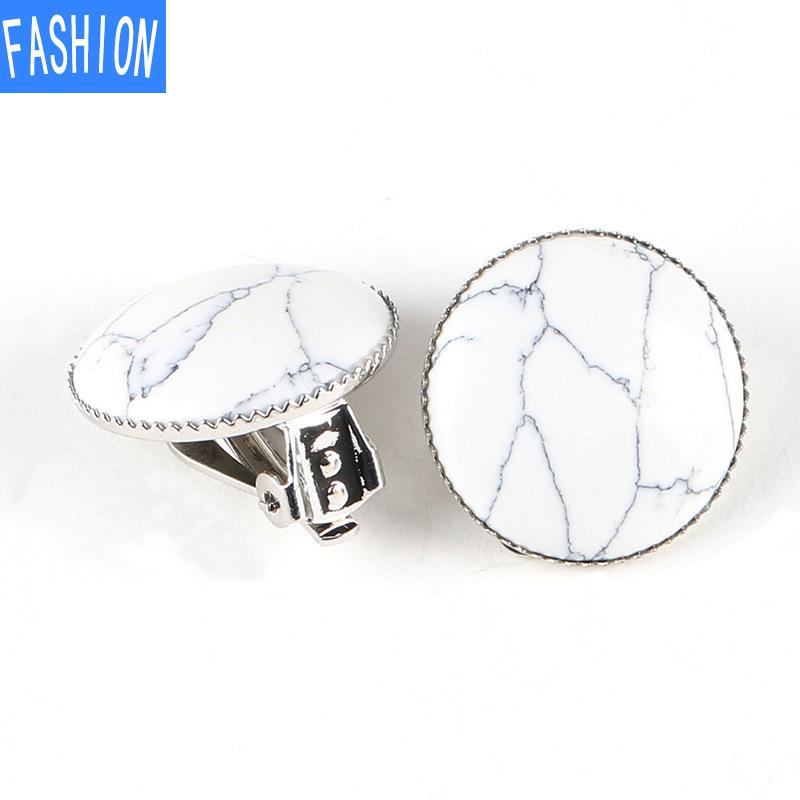 

Европейские и американские популярные серьги, женские серьги с пирсингом, персонализированные серьги с натуральными полудрагоценными камнями, летние пляжные украшения whiteturquoise