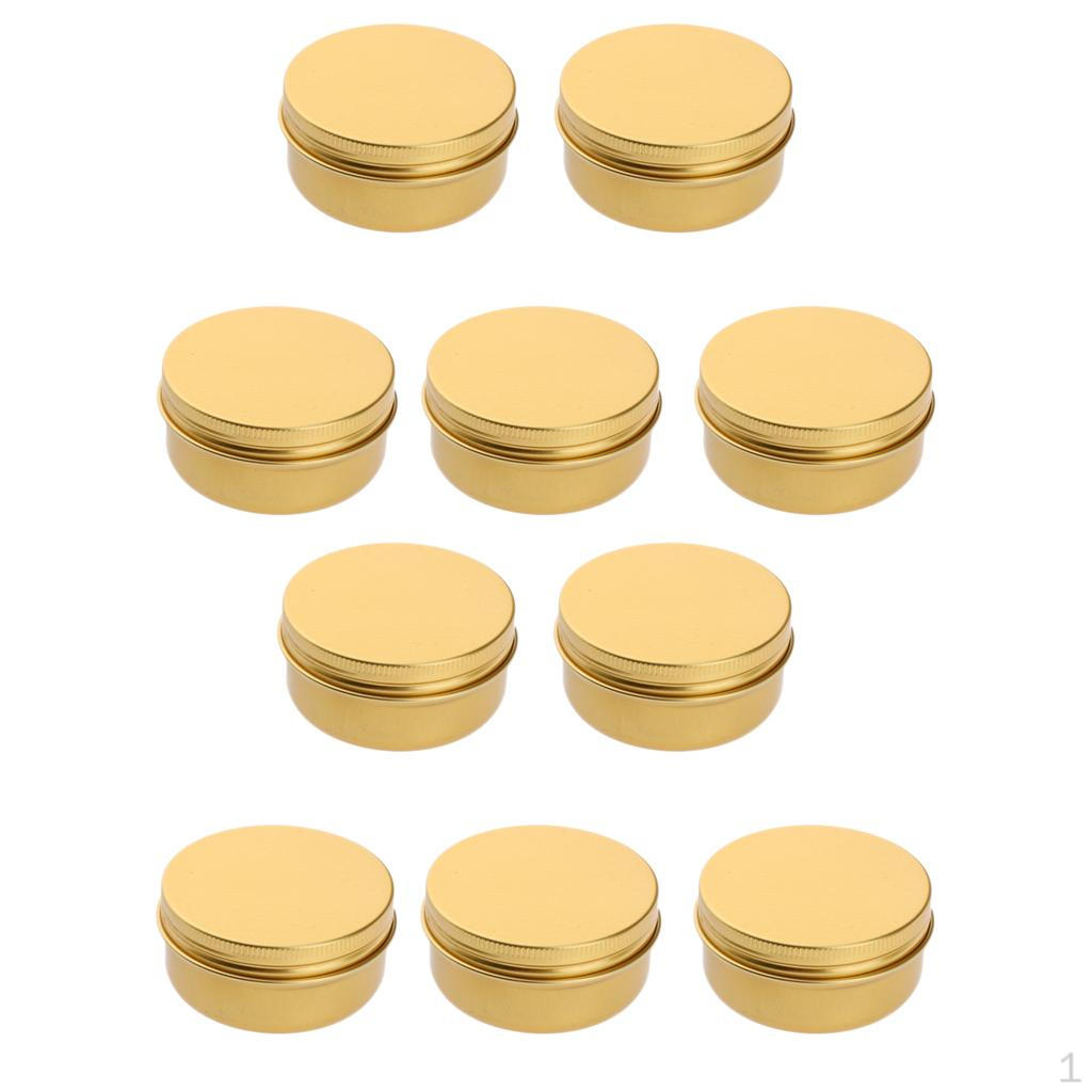 10 Pieces Empty Cosmetic Makeup Pots Lip Balm Container Jar Aluminum Cans 60 Ml