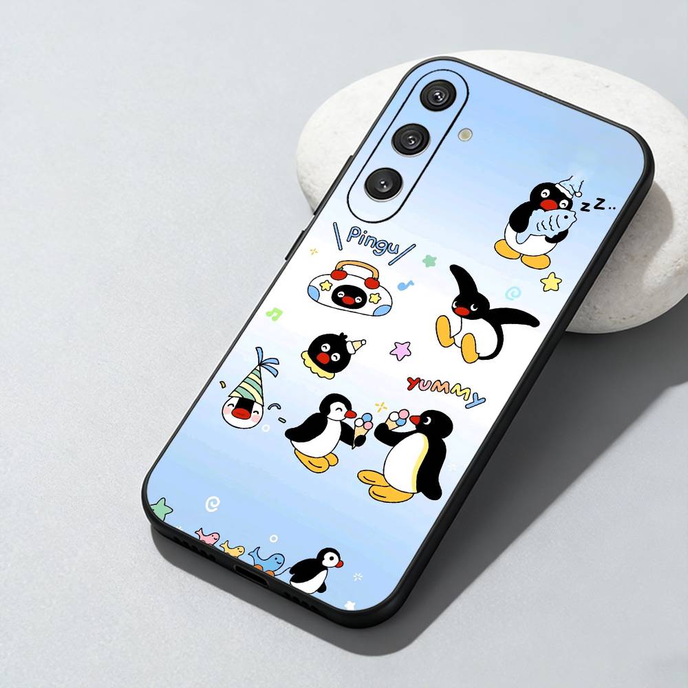 P-Pingu Penguin Funny Cut Phone Case For Samsung Galaxy A73,A72,A71,A70,A52,A51 Others Soft Black Cover