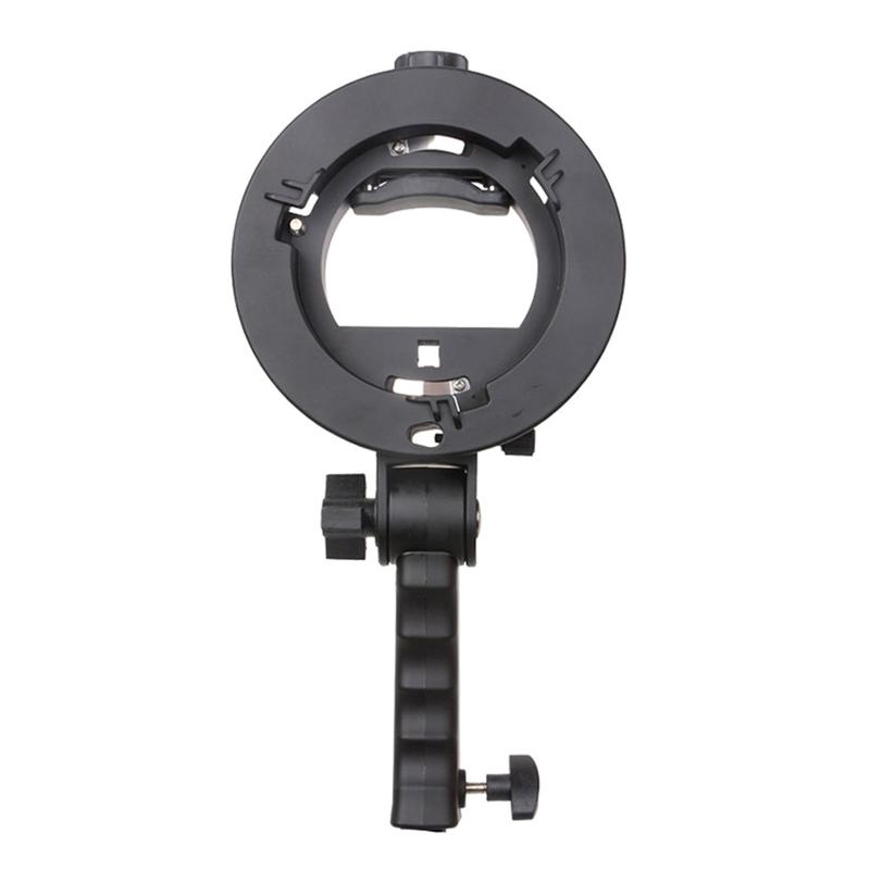 Universal Flash Bracket Mount Adapter with Hand Grip Adjustable for Speedlite Snoots Flash Softbox Photography Umbrella