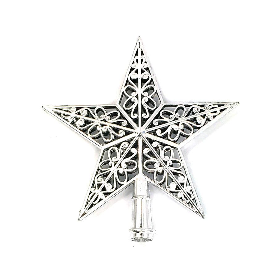 Christmas Topper Tree Hollowed Out Star Ornaments Party Home Decoration Gift