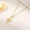 Starburst Titanium Steel Clavicle Necklace: Light Luxury, Gorgeous Full Diamond Design