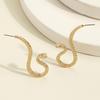 Elegant Retro Snake-shaped Earrings: European & American Fashion, Versatile Animal Design for Women