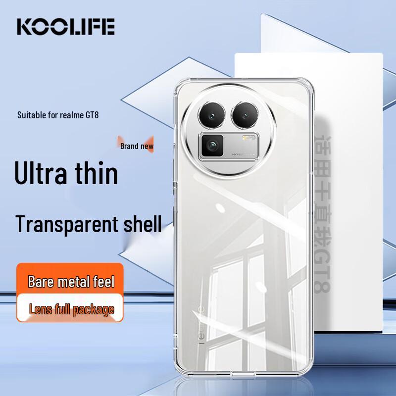 KOOLIFE Clear TPU Full-Coverage Phone Case for Realme