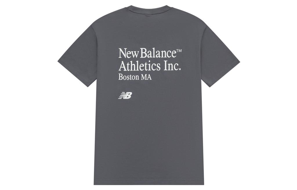 New Balance T Shirt Unisex Charcoal Gray AMT42315-CAS
