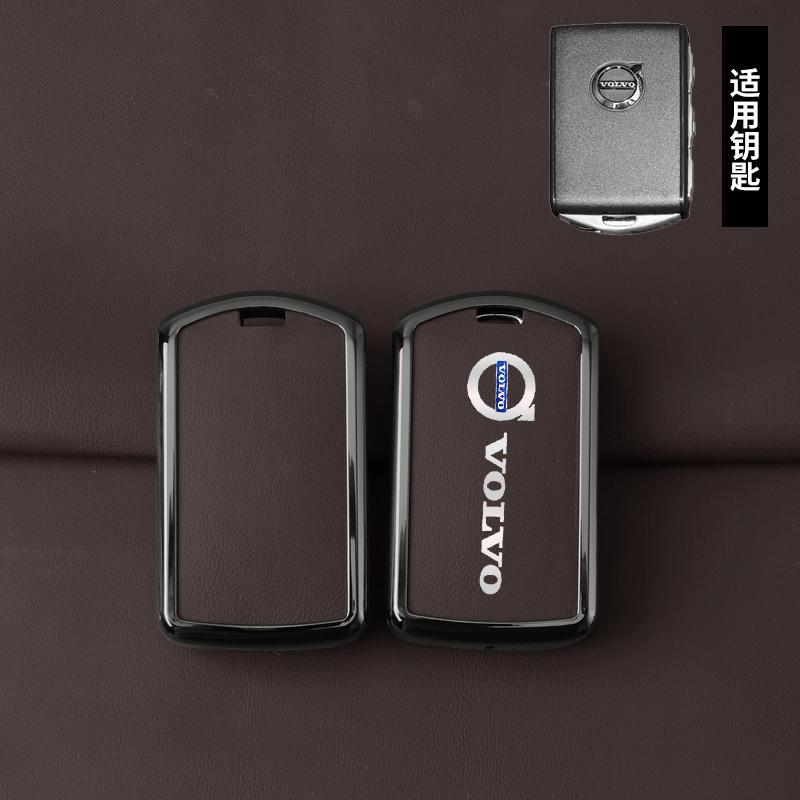 PU Leather Alloy Zinc Car Remote Key Case Cover Shell For Volvo S60 S90 XC40 XC60 XC90 V60 V90 Polestar Keychain Accessories