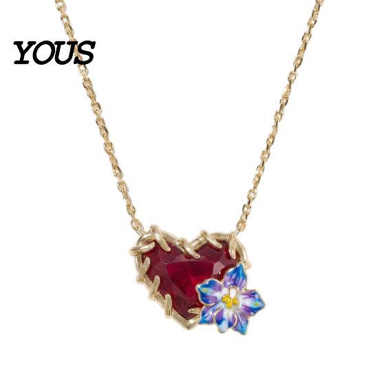 Dainty Pendant Necklace Birthstone Heart Necklace, Birth Stone And Flower Jan To Personalized Jewelry Dec Floral Birthday Gift for Mom Wife