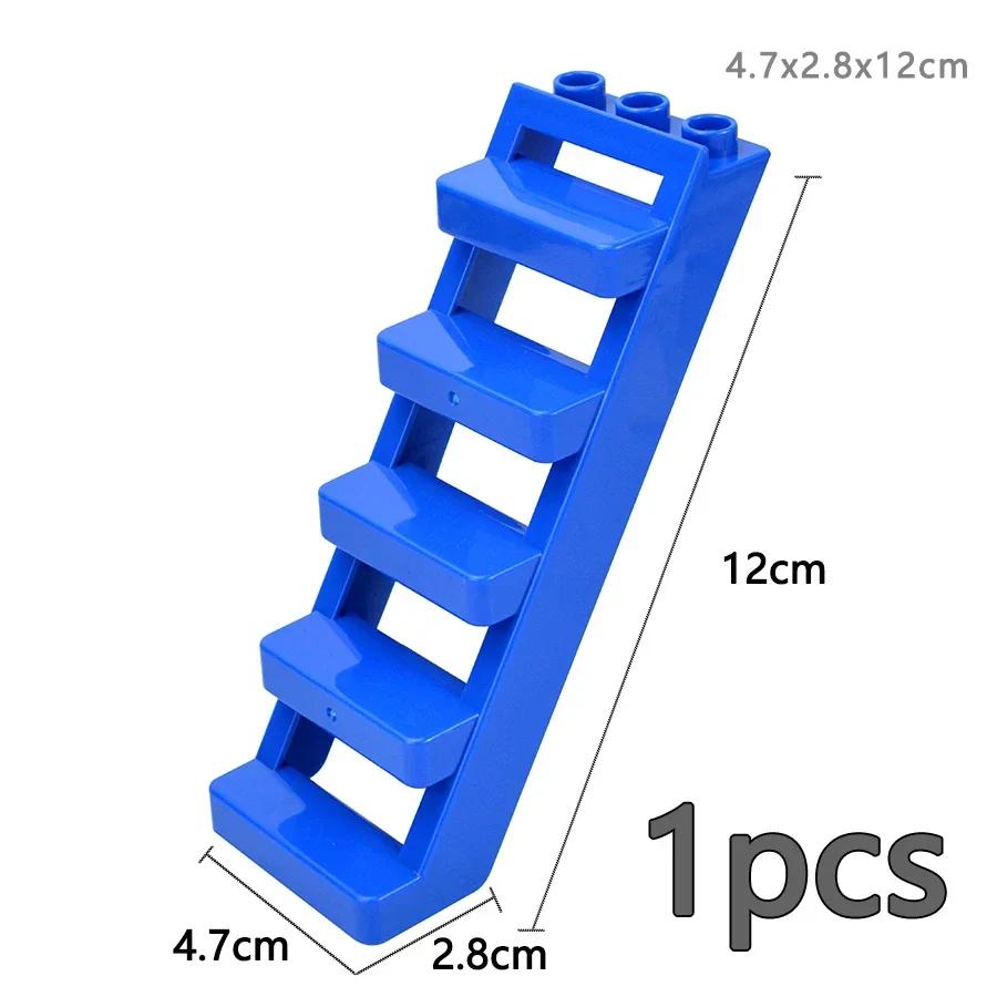 Store byggeklosser Slide Swing Seesaw Park Lekeplass Series Large Pillar Murstein Barn Barn Pedagogisk Leke Kompatibel Duploe