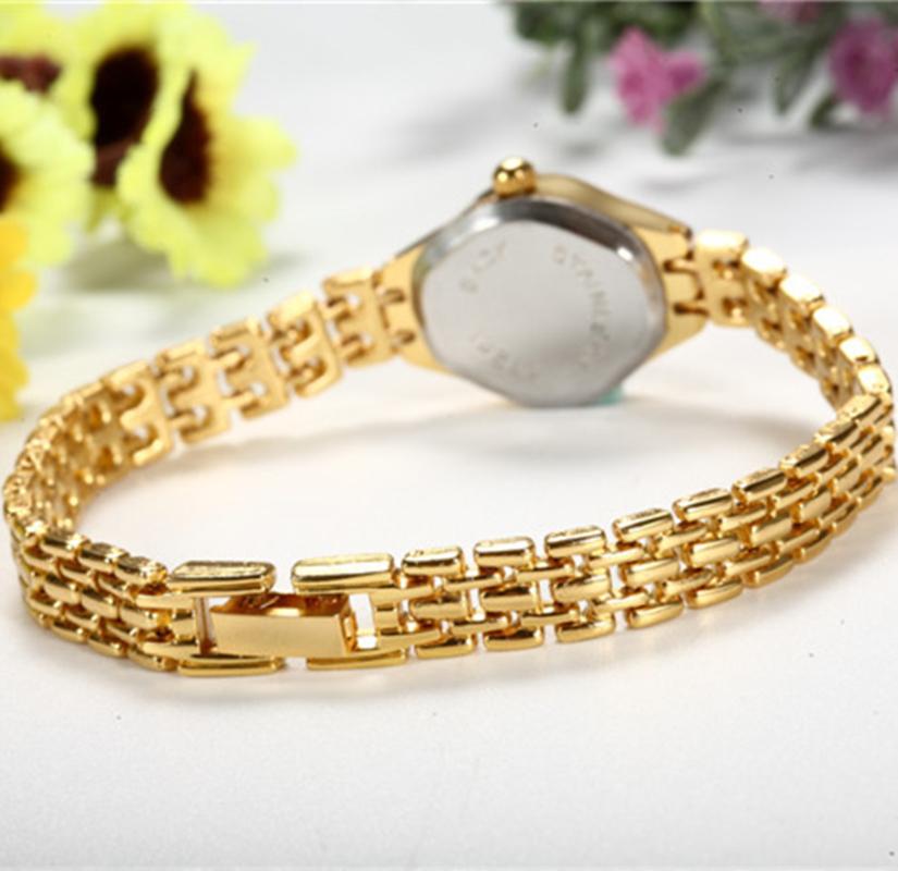 Golden Bracelet Watch For Women Small Dial Ladies Wristwatch Steel Elegant Quartz Female Clock Gift reloj
