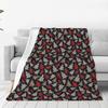 Custom Merry Christmas Wallpaper Blanket 3D Printed Soft Flannel Fleece Warm Throw Blankets For Office Bedroom Sofa Quilt