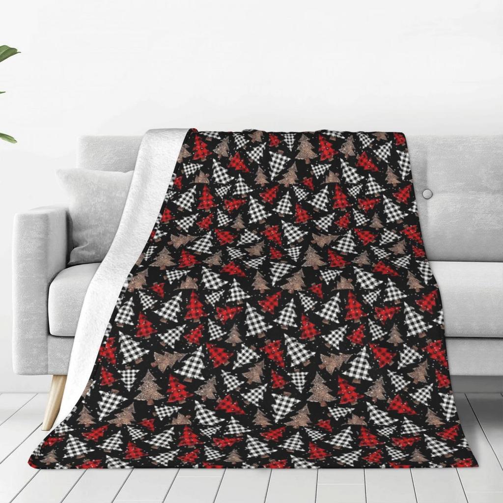 Custom Merry Christmas Wallpaper Blanket 3D Printed Soft Flannel Fleece Warm Throw Blankets For Office Bedroom Sofa Quilt
