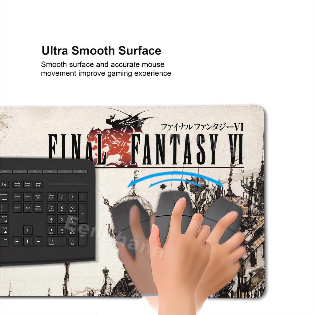 Final Fantasy Gamer Large Mousepad Gaming Accessories Gamer Pc Mouse Mat Rubber Deskmat Keyboard Extended Mat Rug Anime Mausepad