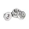 304 Stainless Steel Anti-Slip Hex Flange Nut with Washer & Locking Teeth