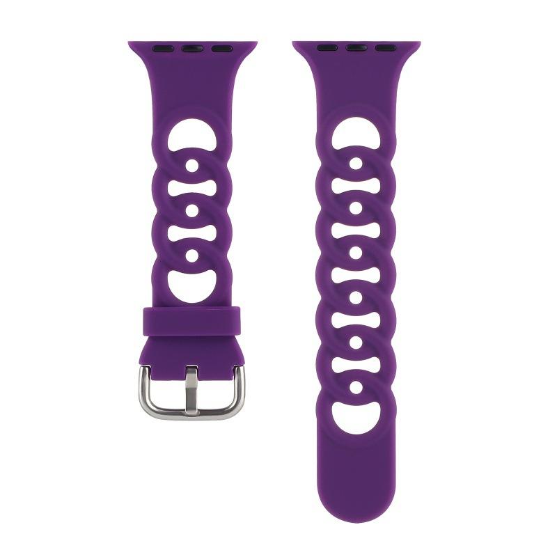 

Silicone Strap 40mm 44mm 45mm 41mm 38mm 42mm Watchband Sport Wristband Bracelet for Watch Series 3 4 5 6 se7 Watch Band 42mm or 44mm or 45mm фіолетовий