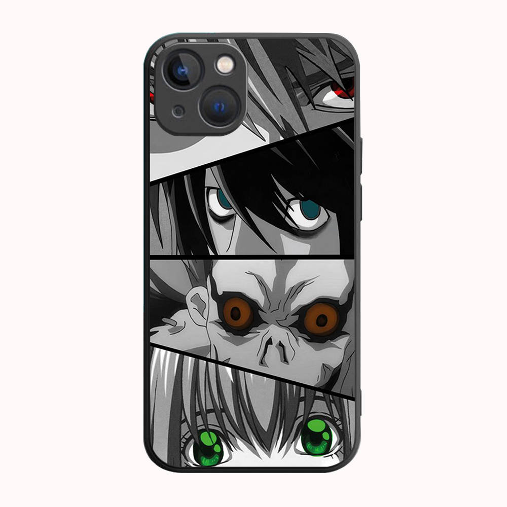 B-30 Death Note Schwarze Hülle für Redmi 10A 10C 12C 13C 9A 9C 9T A3X Note 10 9 9S 10S iPhone 11 12 13 14 15 16 X XS Pro Max Mini 7 8 Plus XR