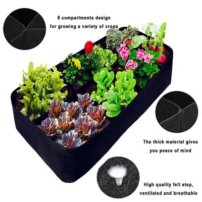 1/4/8 Pockets Garden Bag Felt Multi-grid Planting Bag Vegetable Planting Pot Plant Flower Planting Pot Plant Nutrition Bag