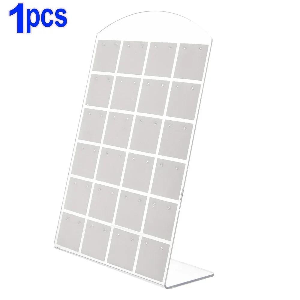 48/72Holes Portable Earrings Ear Studs Holder Plastic Jewelry Display Holders Earring Showcase Organizer Stand Storage Rack