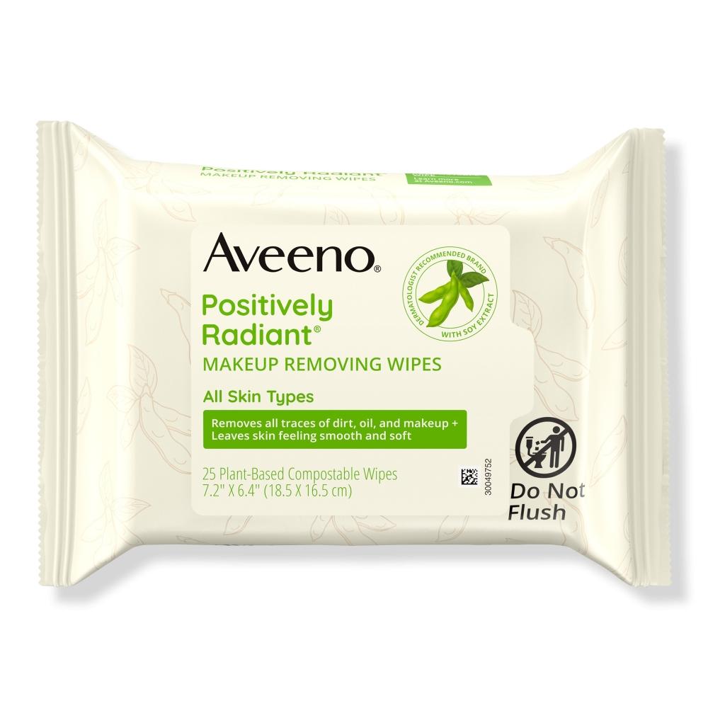

Aveeno Positively Radiant салфетки для снятия макияжа, 25 карат