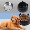 200ML Cute Cat and Dog Bowl Protection Cervical Vertebra 15 Degree Oblique Mouth Pet Stainless Steel Food Bowls