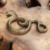 3D Retro Style Brass Cobra King Snake Sculpture Courtyard Desktop Decoration Exquisite Reptile Statue Home Decoration Gifts