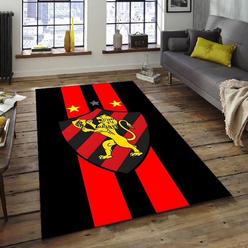 1pc Football Team Design Area Rug - Non-Slip, Soft & Cozy Floor Mat for Living Room, Bedroom, Office - Indoor/Outdoor Decorative Carpet