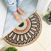 Dirt-Resistant PVC Carpets Semicircle Non Skid Backing 6 Styles for Home
