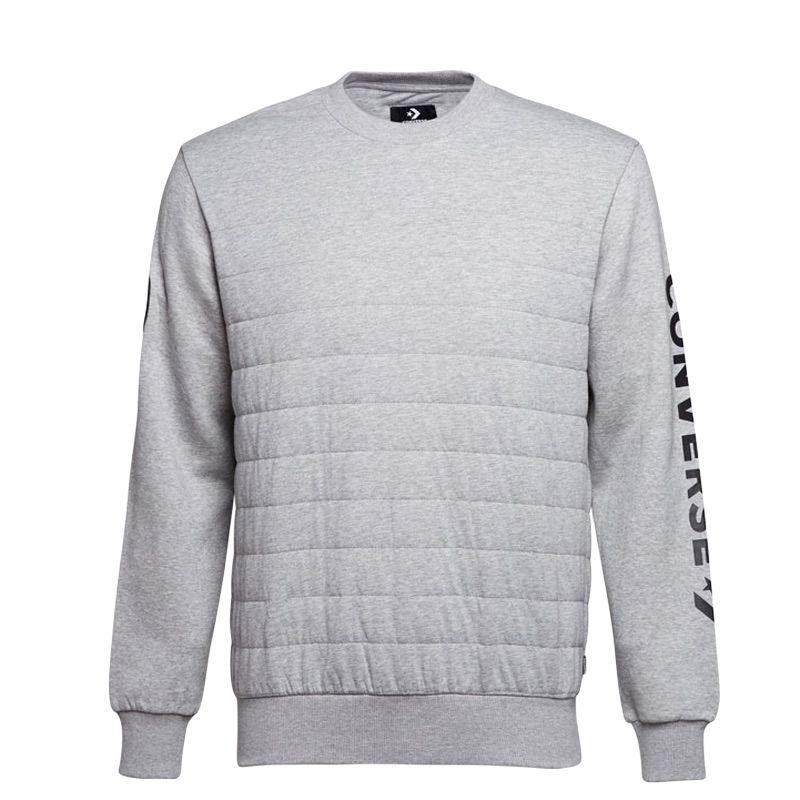 Converse Sweatshirts Men s Gray Crew Neck Moderate Other 10009008-A04 M