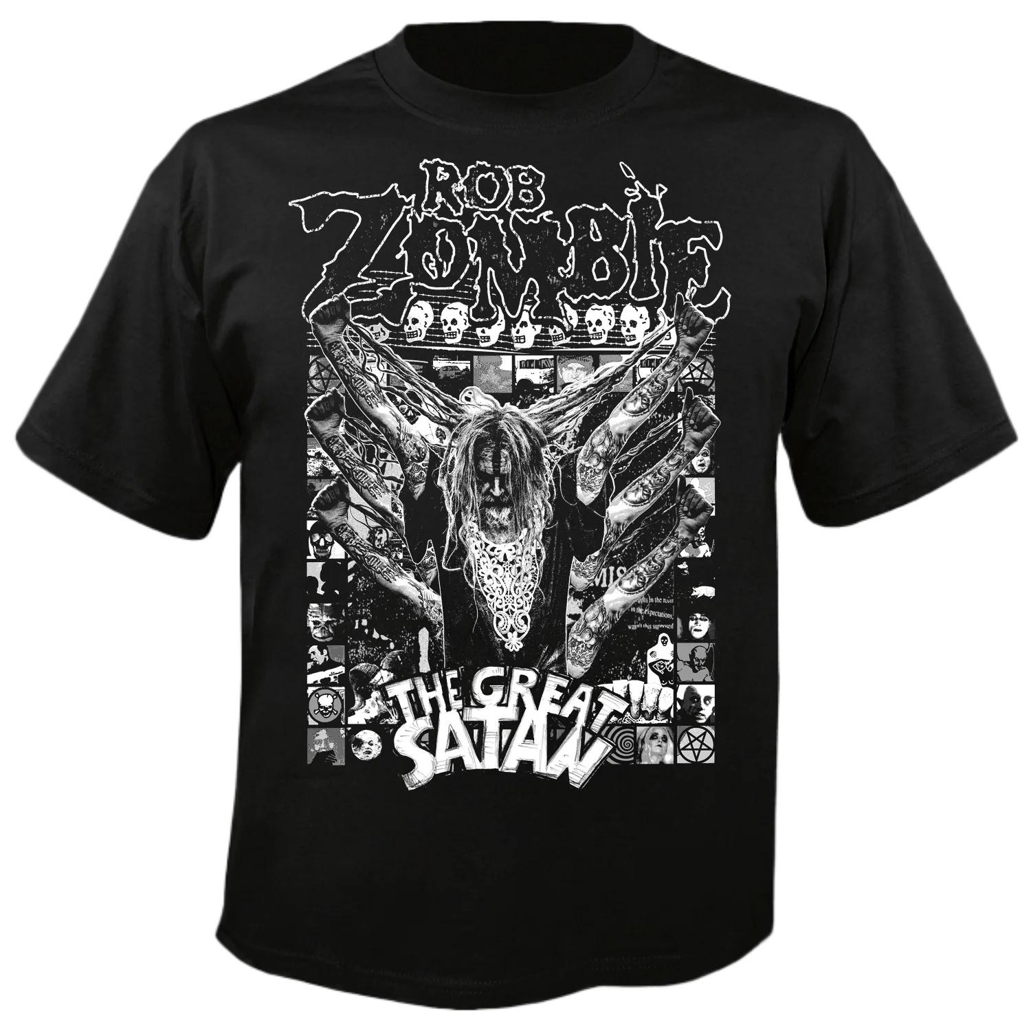 

Rob Zombie The Great Satan 2026 альбом Футболка 100% бавовна унісекс футболка Літня Нова стиль Y2k чоловіча з коротким рукавом Футболка подарунок для фаната... M різнокольоровий