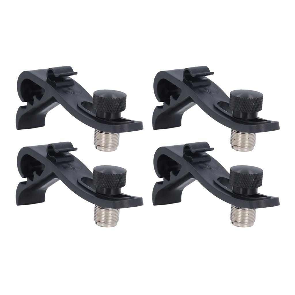 4Pcs Drum Microphone Clip Height Adjustable Shockproof Microphone Drum Mount Mic Holder