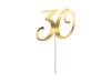 Paper Cake Topper ''30'', Gold, 20.5cm