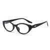 New TR glasses cat eye frame square round face exquisite high-end plain flat mirror can be equipped with high-degree frame