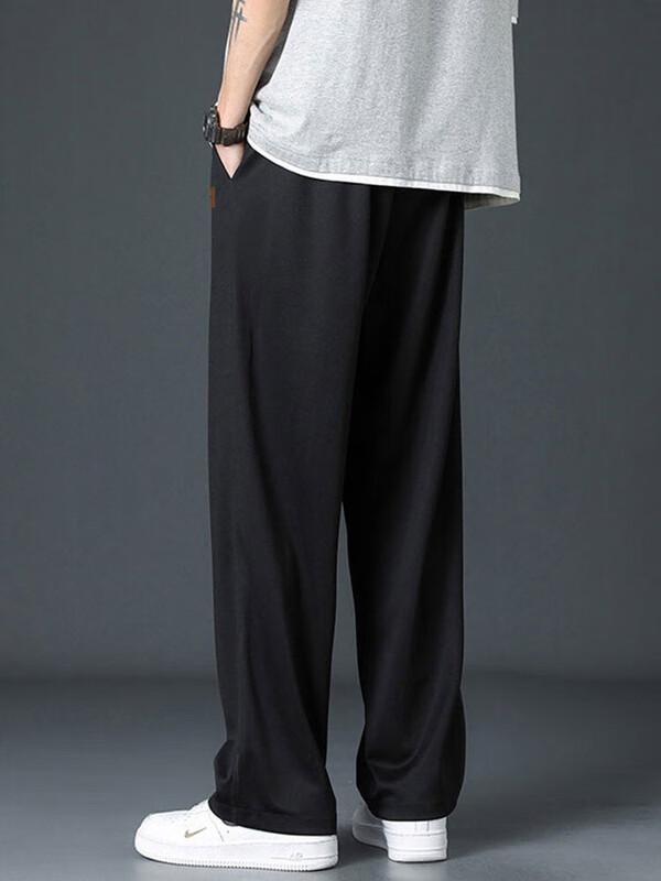 Dingfengbaoluo Men's Loose Draped Straight Pants