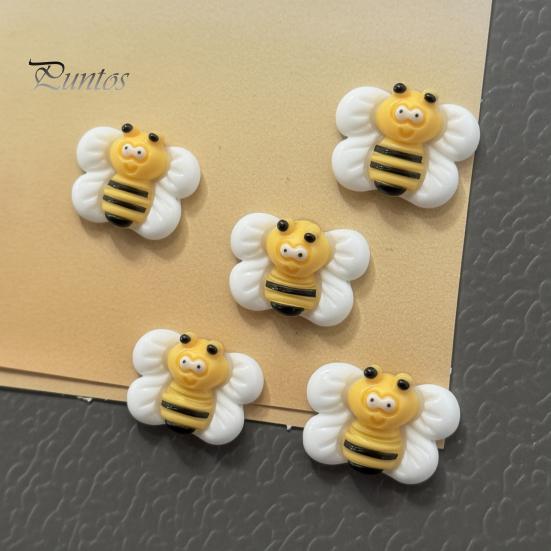 Animal Shaped Magnets 3Pcs 3D Cartoon Bee Refrigerator Magnet, Resin Insect Decorative Fridge Hand Painted Memo Notes Photo Holder for Home