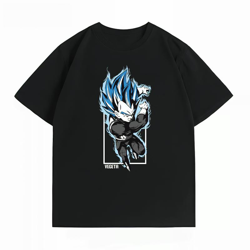 Unisexs Clothing New 100 Cotton Summer TShirt Bandai Dragon Ball Unisexs TShirt Vegeta Print Casual Unisexs TShirt S